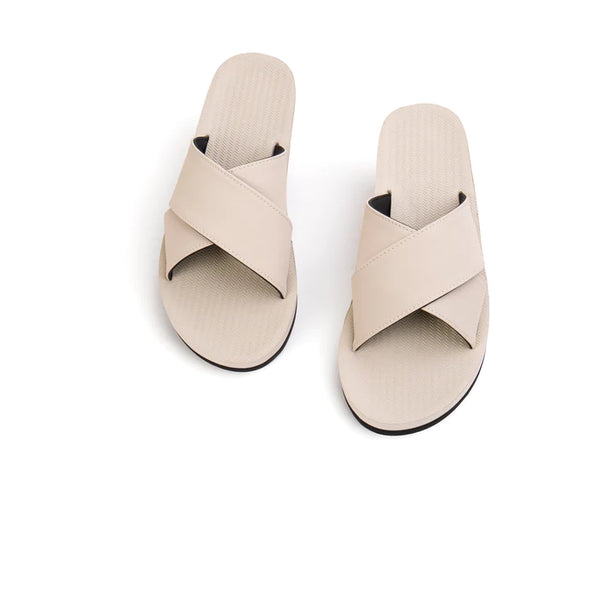 Women's Cross Slides - Sea Salt