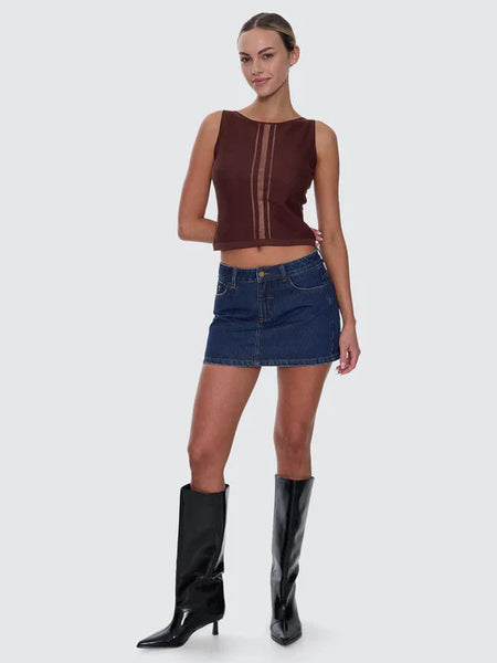 Sophie Skirt - Rinsed Ink