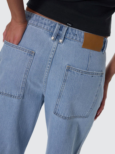 Sloane Low Rise Barrel Jeans - Ageless Blue