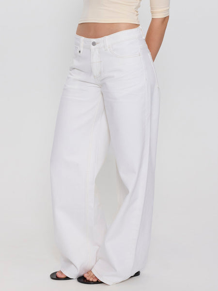 Thrills Hunter Low Rise Wide Jean - Bright White