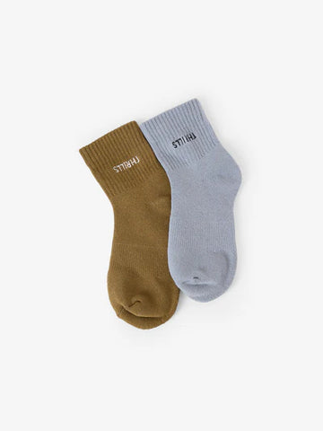 Minimal Thrills 2pk Socks - Iceberg/Tarmac