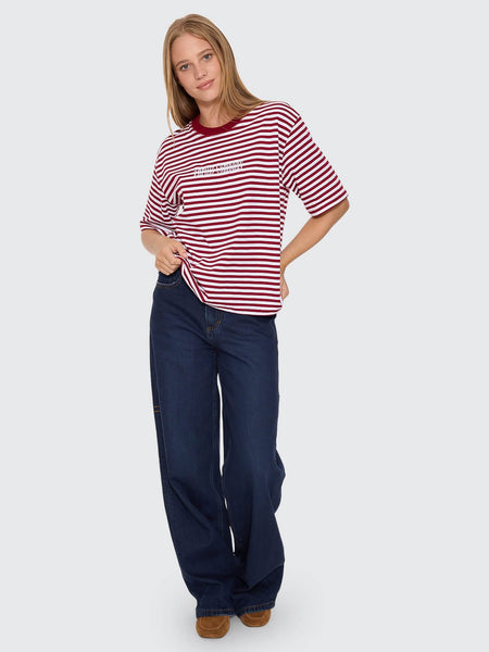 Primitive Stripe Square Tee in Sour Cherry Stripe - image 6