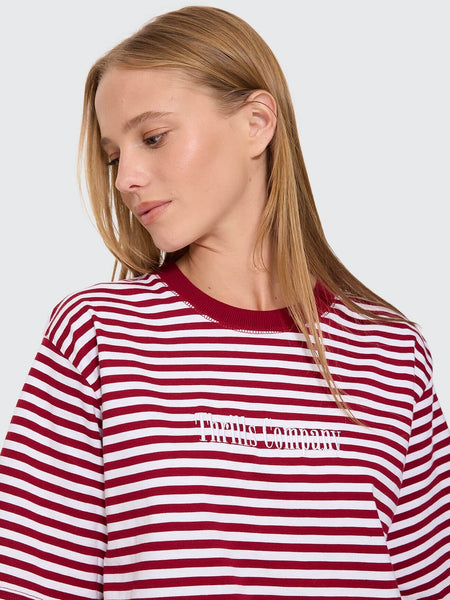 Primitive Stripe Square Tee in Sour Cherry Stripe - image 2