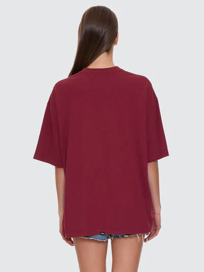 Full Bloom Oversized Tee - Pomegranate