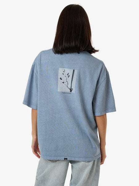 Meditation Practice Oversized Tee - Dusty Blue