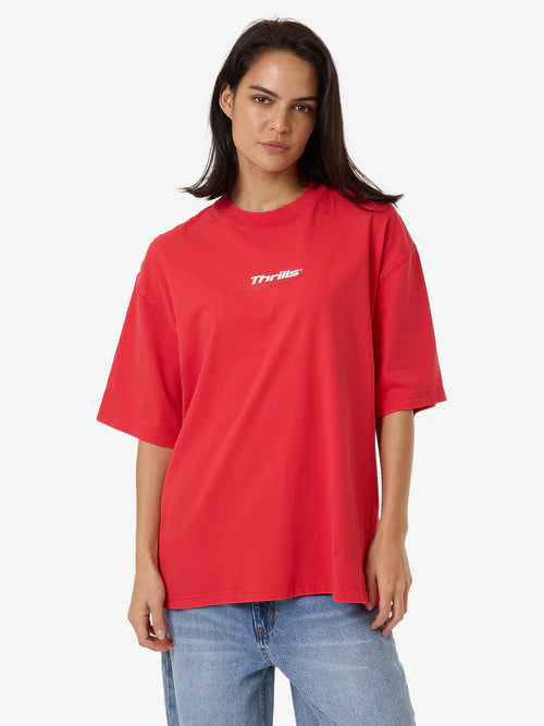 Arena Oversized Tee - Flame Red