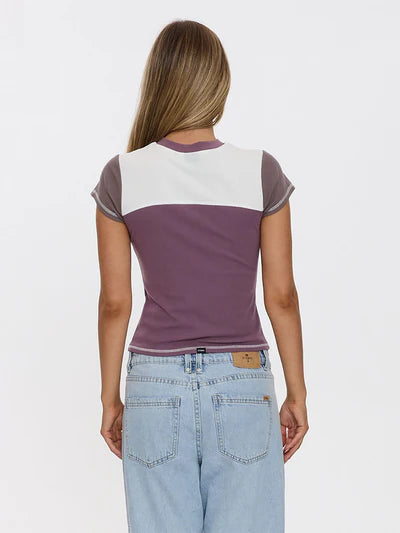 Break Point Panelled Club tee - Vintage Mauve