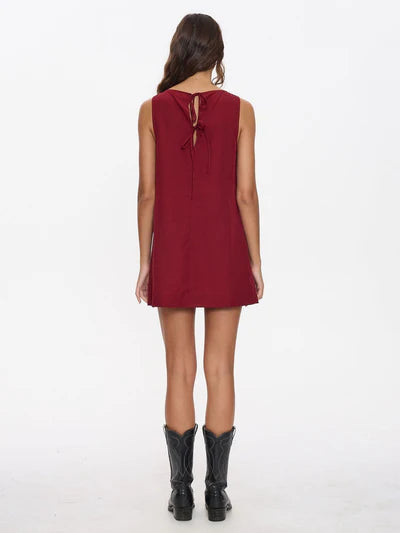 Knox Mini Dress - Garnet red