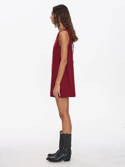 Knox Mini Dress - Garnet red