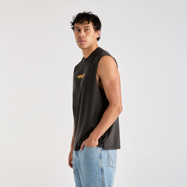 Fossil Muscle Tee - Dark Slate