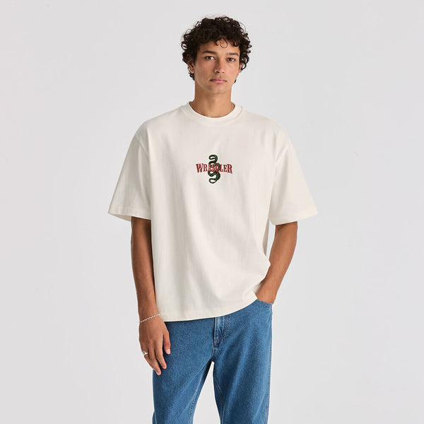 Cactus Cowboy Boxcar Tee - Vintage White