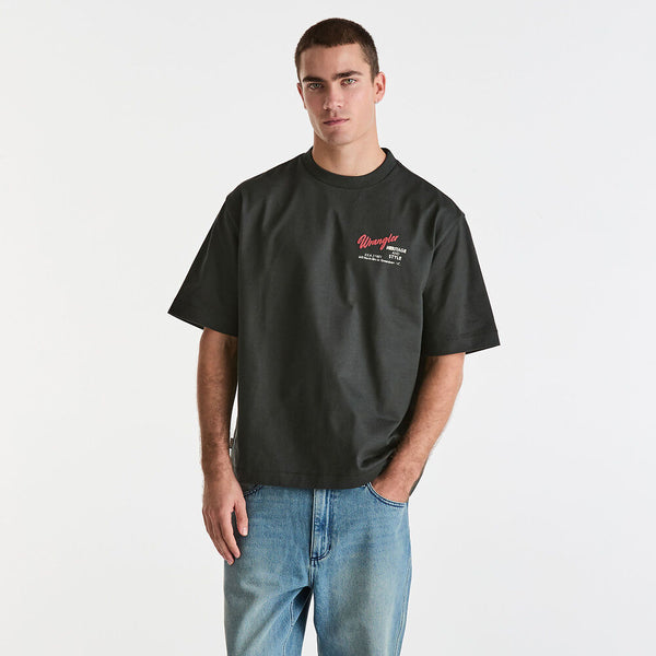 Motel Boxcar Tee - Dark Slate