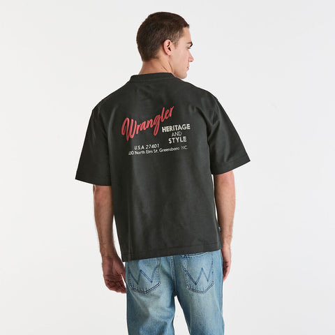 Motel Boxcar Tee - Dark Slate