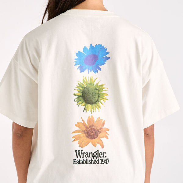 Sunflower Boxy Vintage Tee - White