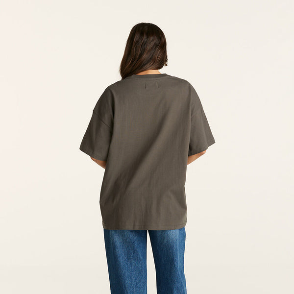 Dragonfly Boxy Slouch Tee - Slate