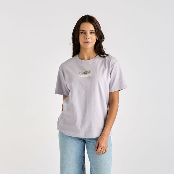 Daisies Relaxed Tee - Lilac