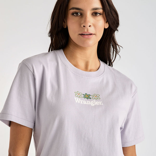 Daisies Relaxed Tee - Lilac