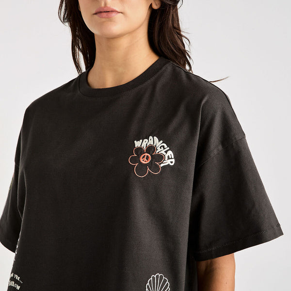 Sun Dream Boxy Slouch Tee - Worn Black