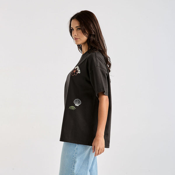 Sun Dream Boxy Slouch Tee - Worn Black