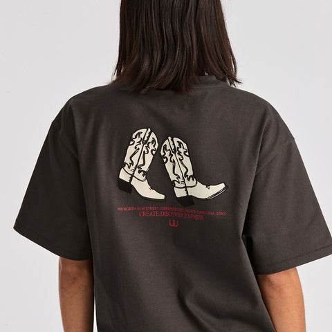 Boot Scootin Slouch Tee - Black