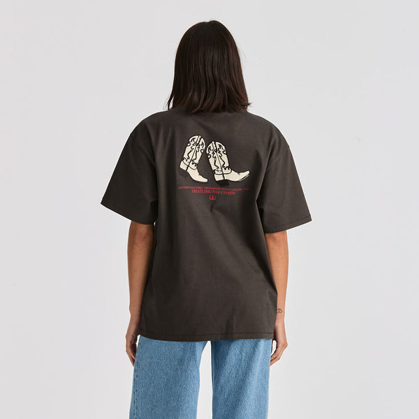 Boot Scootin Slouch Tee - Black