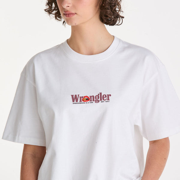 Rouge Slouch Tee - White