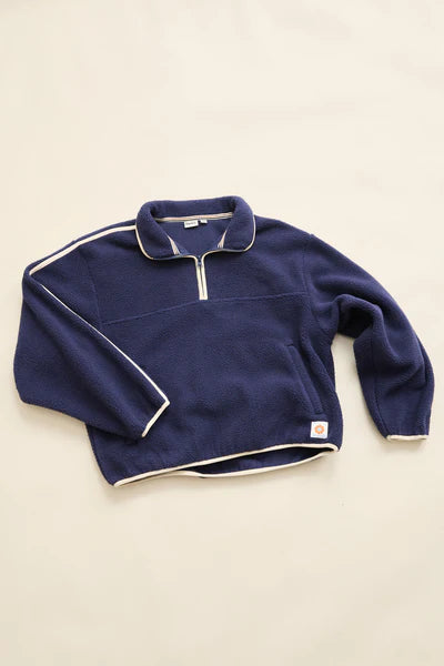 Camp Half Zip Sherpa Pullover - Ocean