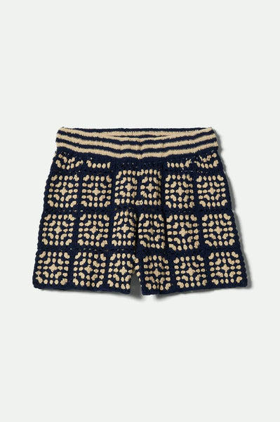 Crochet Shorts - Indigo/Off White