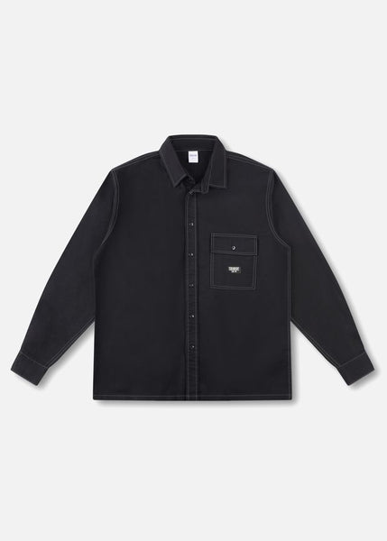 Contrast Off Track Shirt - Black