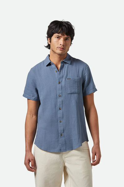 Charter Organic SS Shirt - Azure Blue