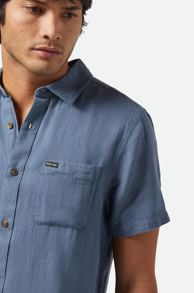 Charter Organic SS Shirt - Azure Blue