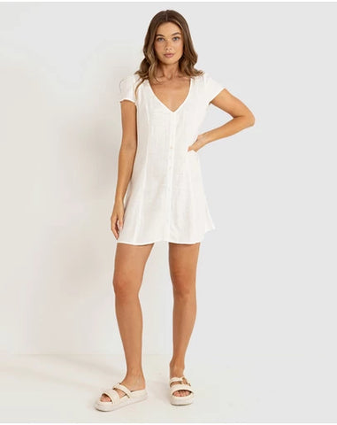 Remi Cap Sleeve Dress - Cream
