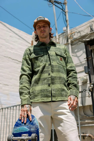 Bowery Heavyweight Flannel - Cypress Green Black