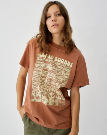 Interrupted Band Tee - Rust