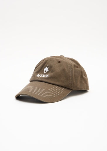 Afends Burnin Six Panel Cap in Vintage Fossil - cap front view