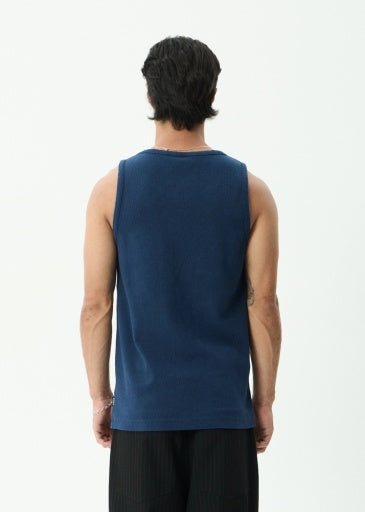 Paramount Rib Singlet - Navy