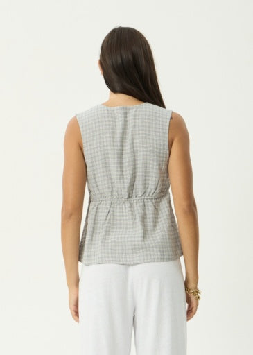 Dahlia Sleeveless Top - Silver Birch