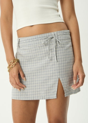 Afends Luchi Mini Skirt in Silver Birch - women's skirt back view