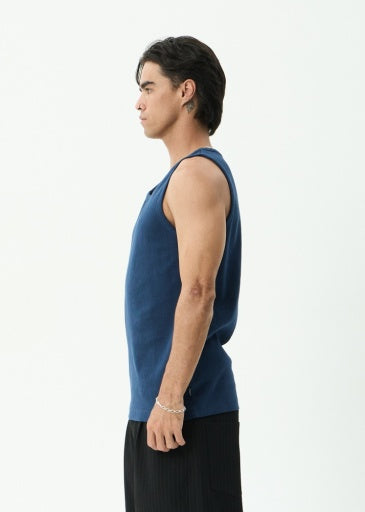 Paramount Rib Singlet - Navy