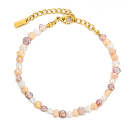 Perla Rosa Anklet - Gold