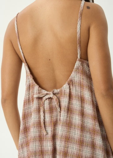 Sammy Seersucker Mini Dress - Desert Check