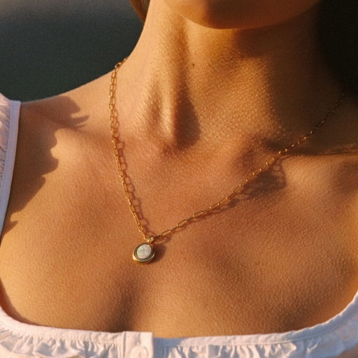 Opal Aura Necklace - Gold