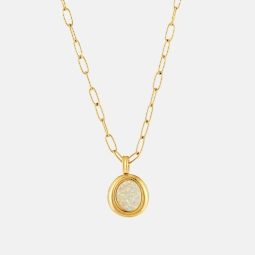 Opal Aura Necklace - Gold