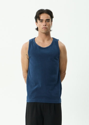 Paramount Rib Singlet - Navy