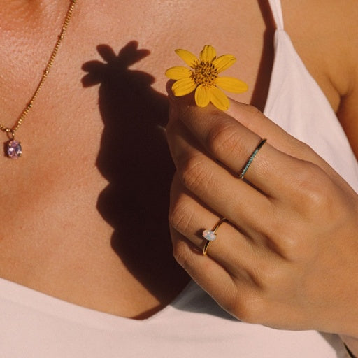 Oval Opal Ring - Gold