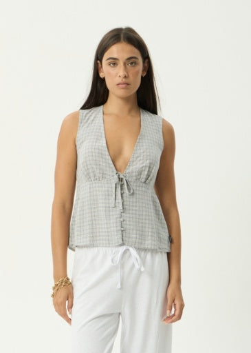Dahlia Sleeveless Top - Silver Birch
