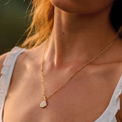 Opal Aura Necklace - Gold
