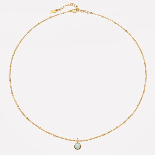 Petite Opal Necklace - Gold
