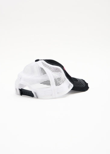 Mot Six Panel Mesh Cap - Stone Black