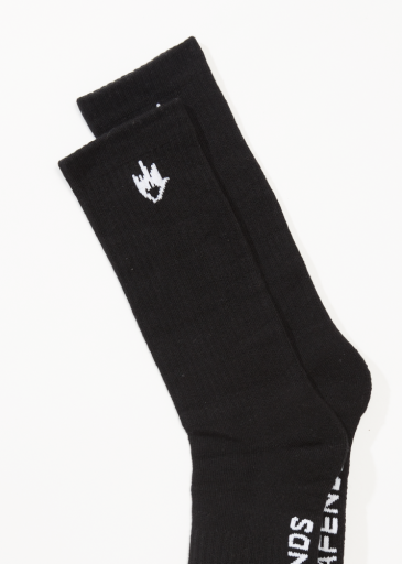 Afends Flame Socks Three Pack in Black - socks detail view